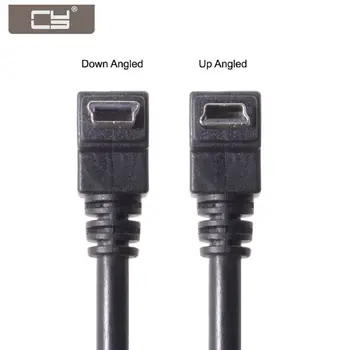 

10pcs/lot USB 2.0 A Type Male to 90 Degree Up and Down Angled USB Mini B 5pin Male Cable 50cm