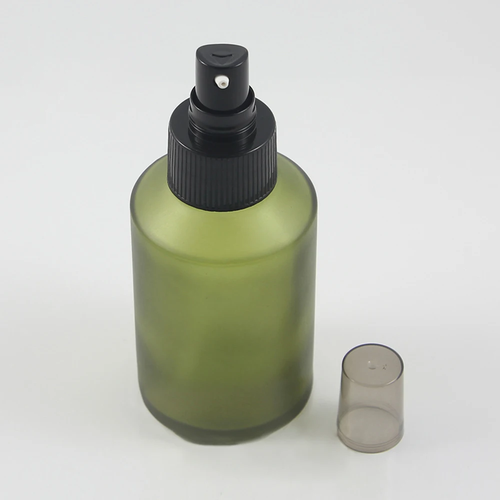 Download empty 125ml round light green frosted lotion bottle with ...