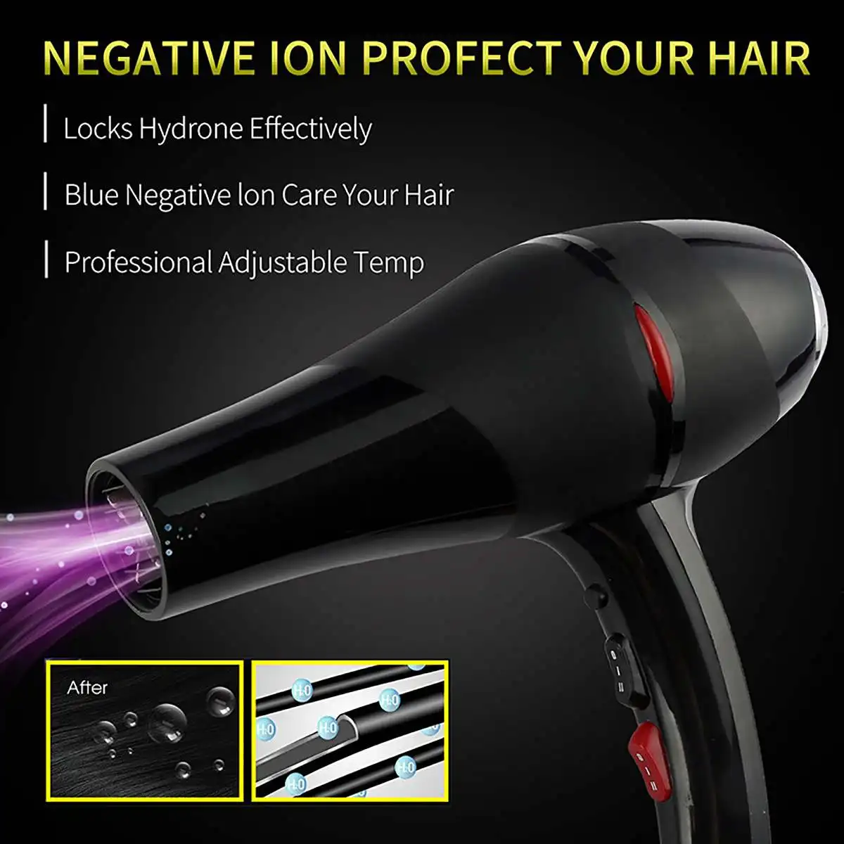 

Professional 2000W Strong Power Hair Dryer for Hairdressing Barber Salon Tools Blow Dryer Low Hairdryer Hair Dryer Fan 110-220V