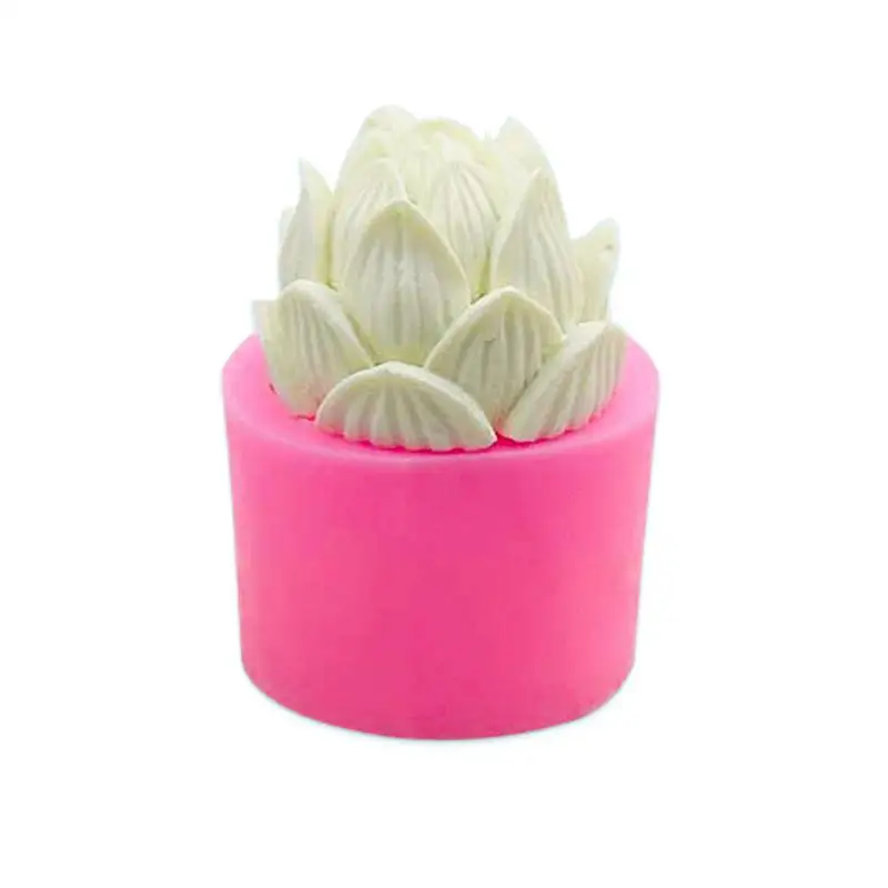 

Cake Mould 3D Stereo Lotus Gel Mold Fondant Molds Handmade Soap Candle Silicone Mold DIY Chocolate Pudding Jelly Baking Tool