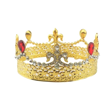 

1PC Bridal Crown Tiara Rhinestone Hollow Round Hair Ornament Bridesmaid Headdress Bride Headband Wedding Tiara Festival Decor