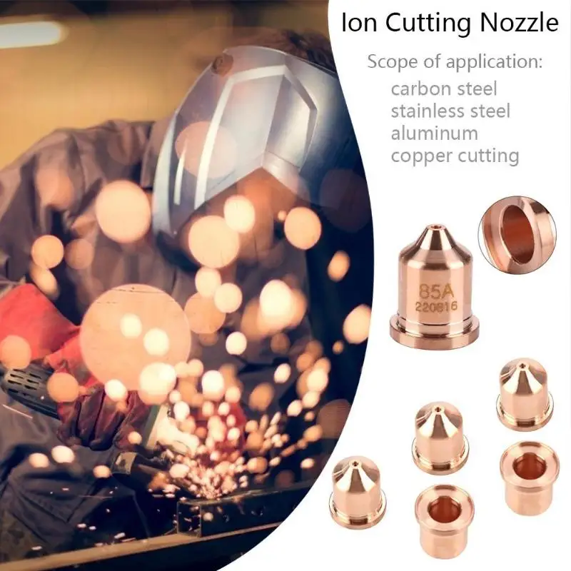 5pcs Metal Plasma aluminum Cutter Consumables Tip Nozzle Electrode Nozzle Plasma copper cutting loss parts 5pcs Metal Plasma aluminum Cutter Consumables Tip Nozzle Electrode Nozzle Plasma copper cutting loss parts
