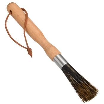 Coffee Grinder Powder Cleaning Brush Coffee Machine Brush Wood Handle Pig Bristle Dusting Espresso Brush