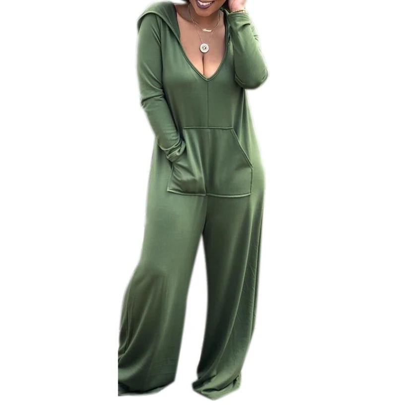 

Plus Size 3xl Long Sleeve Rompers Womens Jumpsuit Autumn Casual Loose One Piece Sexy Wide Leg Streetwear Bodysuit Overalls