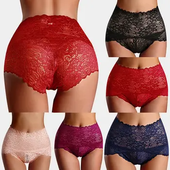 

Women Sexy Underwear Lace Briefs Panties Super Thin Hollow women's breathable sexy lace panties 2019 New