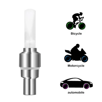

Multicolour colorful Bike Car Motor Wheel Tyre Tire Valve Cap vibration Spoke Flashing Lamp 2 Pcs Bicycle LED Light
