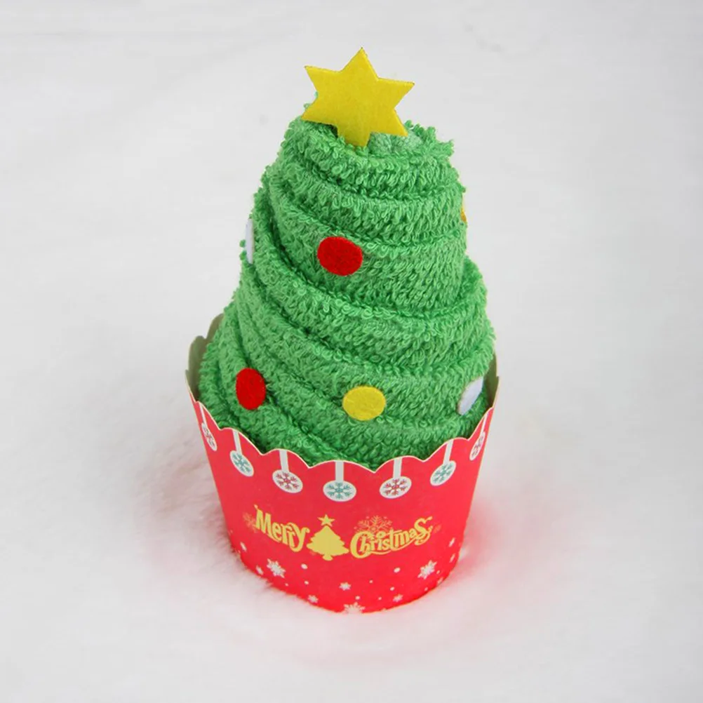 2 шт. рождественские полотенца форма торта Рождественская елка банное полотенце для рук полотенце вечерние принадлежности Рождественский подарок для детей семья