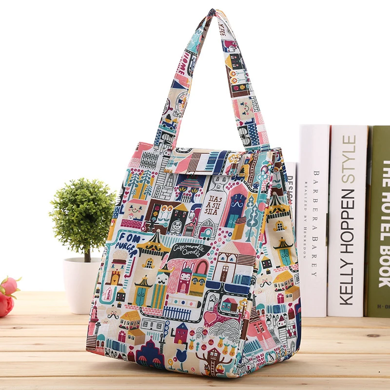 

Cute Insulated Bento Lunch Box Tote Thermal Cooler Storage Bag for Women Kids