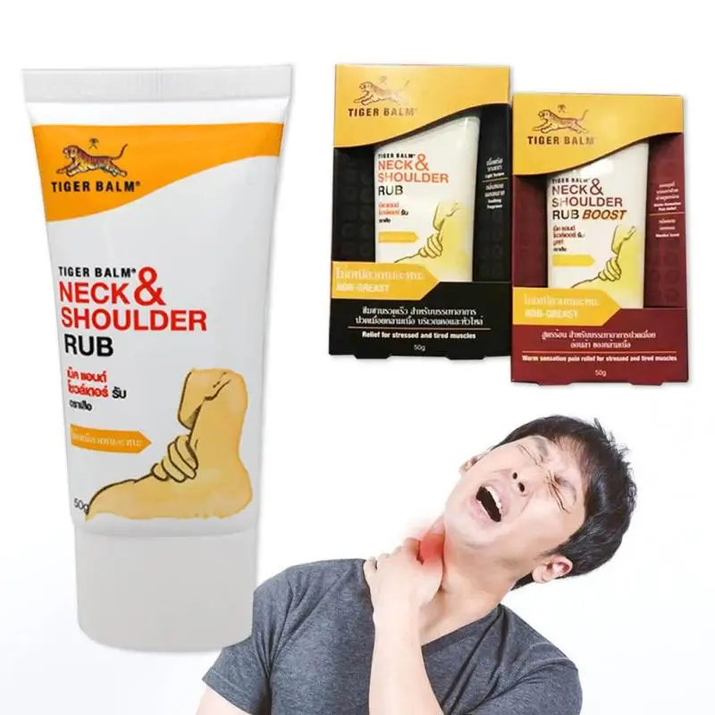 

Tiger Balm Neck Shoulder Rub Non-Greasy Cream for Neck Pain Relief Easing Shoulder Ache Relief Tired Aching Stress U00