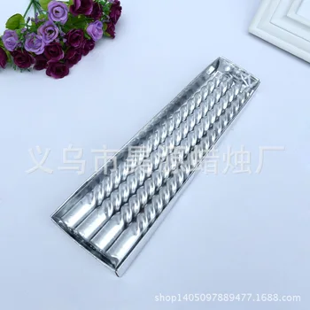 

4pcs gold Dinner Table Taper-Spiral Twisted 10" Wax silver romantic 25cm Smokeless Candles Long