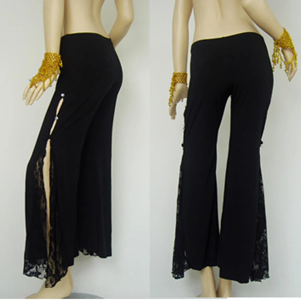 

Sexy Lace Yoga Belly Oriental Dance Belly Dance Pants Costumes for Women Indian Eastern Dancing Clothes Black