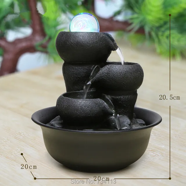 Mini Fountain Decorative Indoor Water Fountains Office Desktop Gift Mini Fountain Decorative Indoor Water Fountains Office Desktop Gift Home Decorations Humidification Artificial Stones Craft