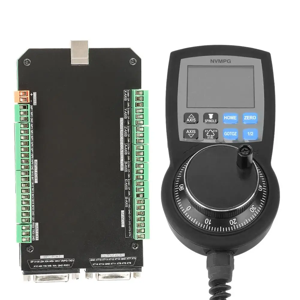 

NVCM MACH3 USB 4 Axis Control Board Stepper Motor CNC Controller with Manual Pulse Generator Router 6 Axis Coordinates 2019