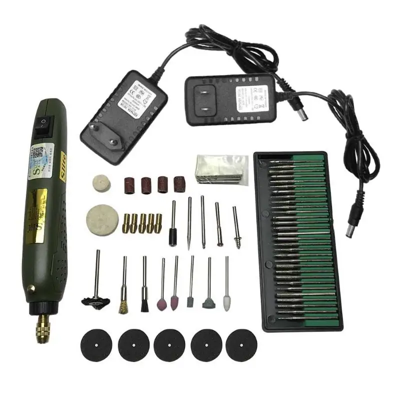 

Alloet 30pcs/set P500-11 Mini Electric Drill Grinder Polish Sanding Rotary Tool Set DIY Power Tools Kit for Milling Engraving
