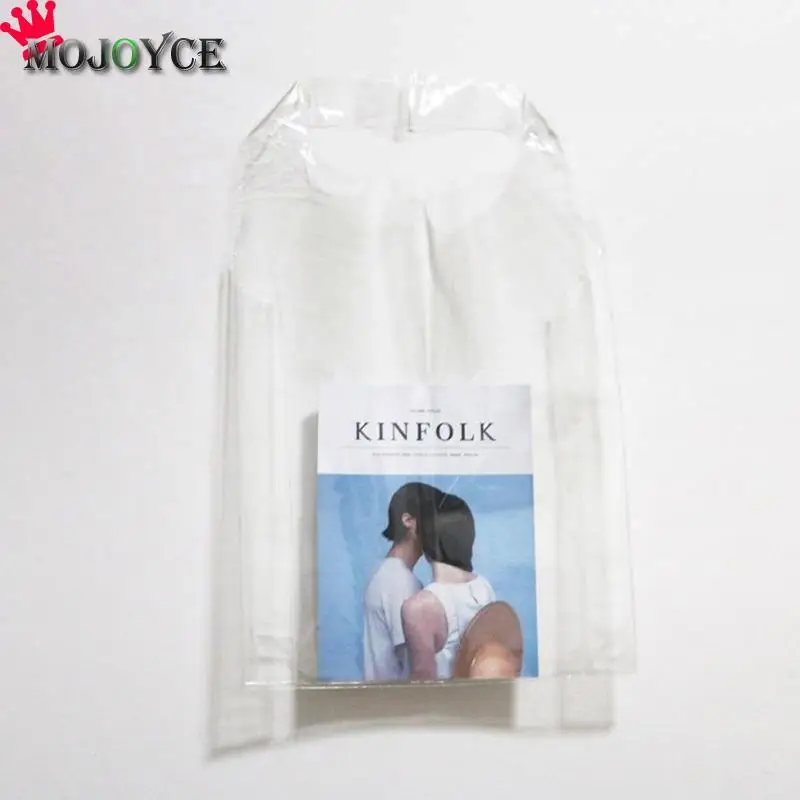 Women Transparent PVC Shopping Bag Clear Fashion Reusable Eco Tote Bag Large Capacity Foldable Storage Shopping Bags New Women Transparent PVC Shopping Bag Clear Fashion Reusable Eco Tote Bag Large Capacity Foldable Storage Shopping Bags New