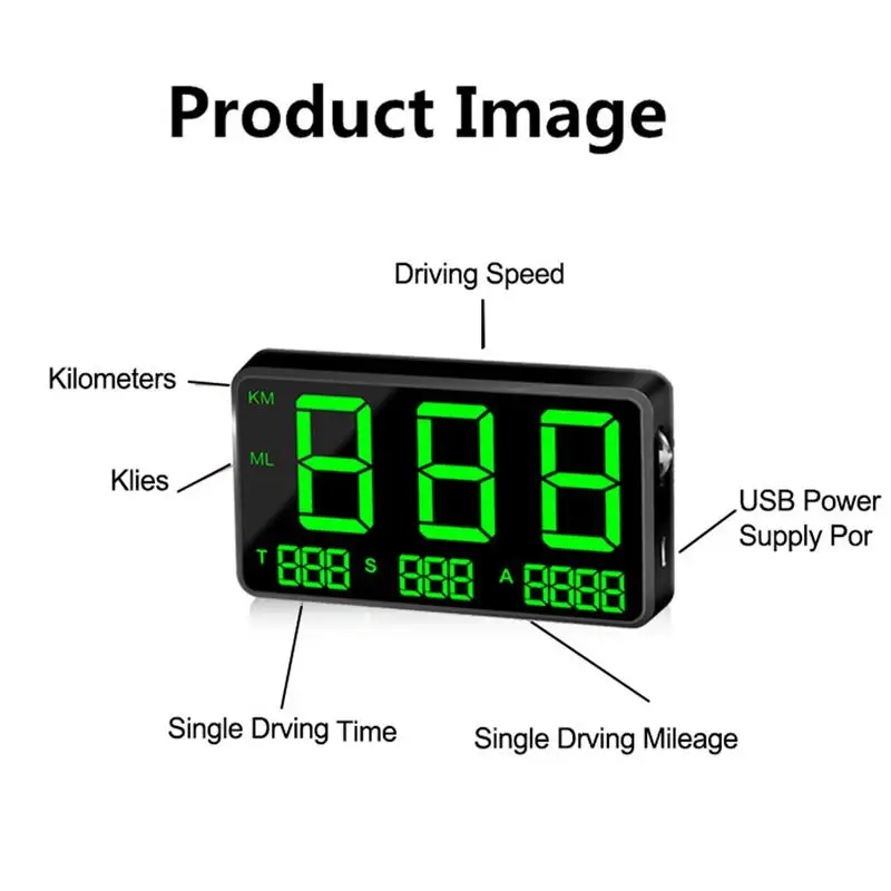  C80 Auto Digitale GPS Tacho Geschwindigkeit Display KM/h MPH Für Auto Fahrrad Motorrad Auto Zubehör