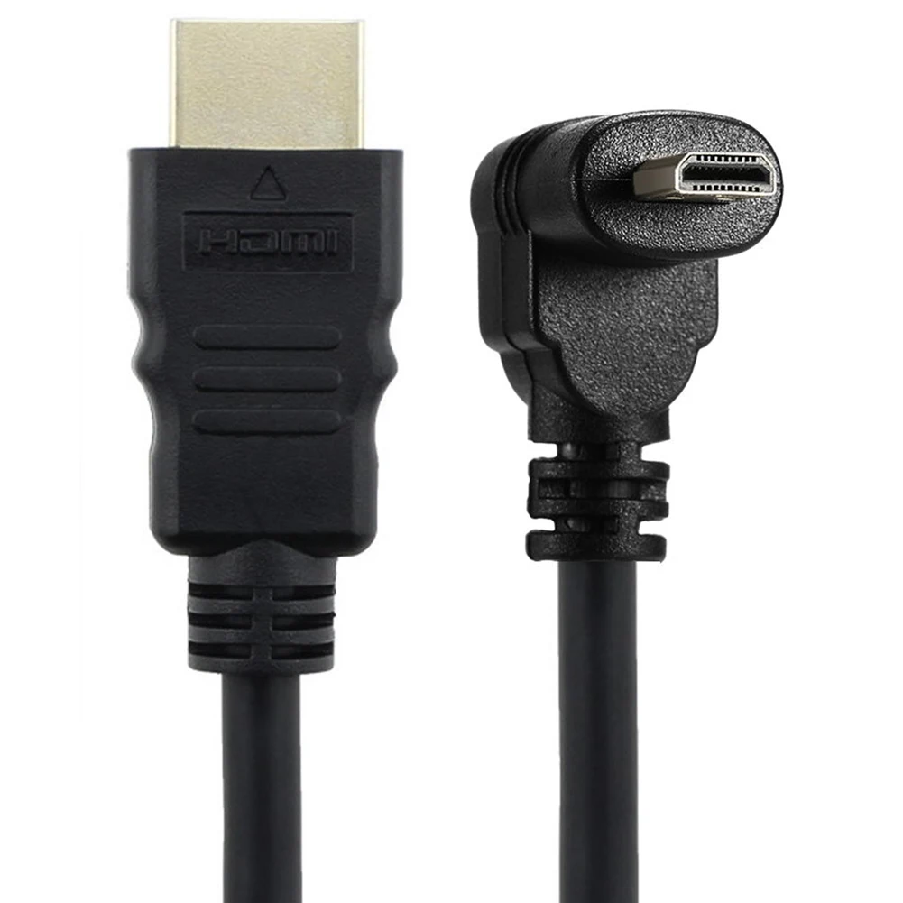 

30cm Micro-HDMI Right Angle Male to HDMI Male (90 Degrees) - Supports 4k