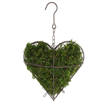 

Mayitr 1pcs Metal Heart Shape Hanging Plant Basket Succulent Flower Pot Home Balcony Decoration Garden Plant Flower Basket