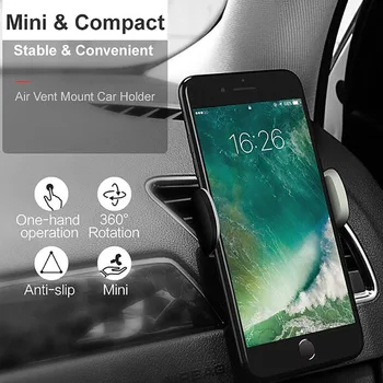 

Car Holder 360 Rotation Air Outlet Mobile Phone Bracket Moible Phone Holder Air Vent Car Mount Cradle Stand Holder for IPhone