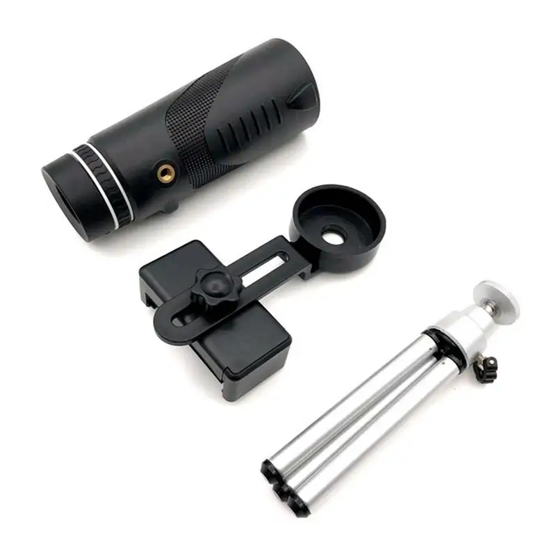 Professional 40X60 Monocular Telescope HD Mini Monocular Shockproof Outdoor Hunting Camping Scopes with Phone Clip Tripod