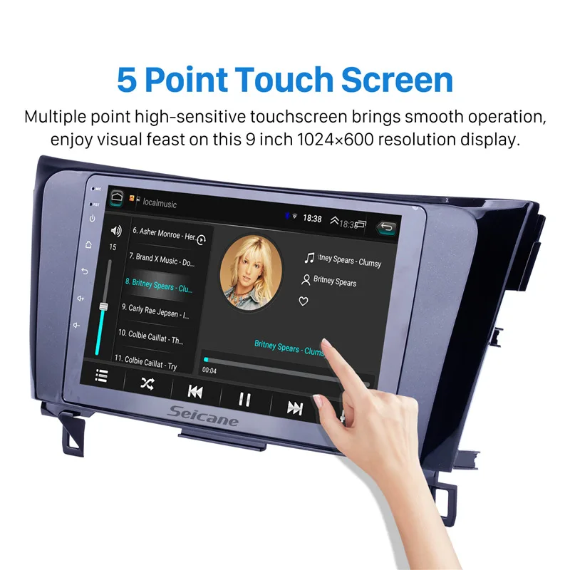Seicane 9 дюймов Android 8,1 автомобильный радиоприемник с навигацией GPS для 2013 Nissan X-Trail мультимедийный плеер Поддержка DVR 1080P TPMS DAB
