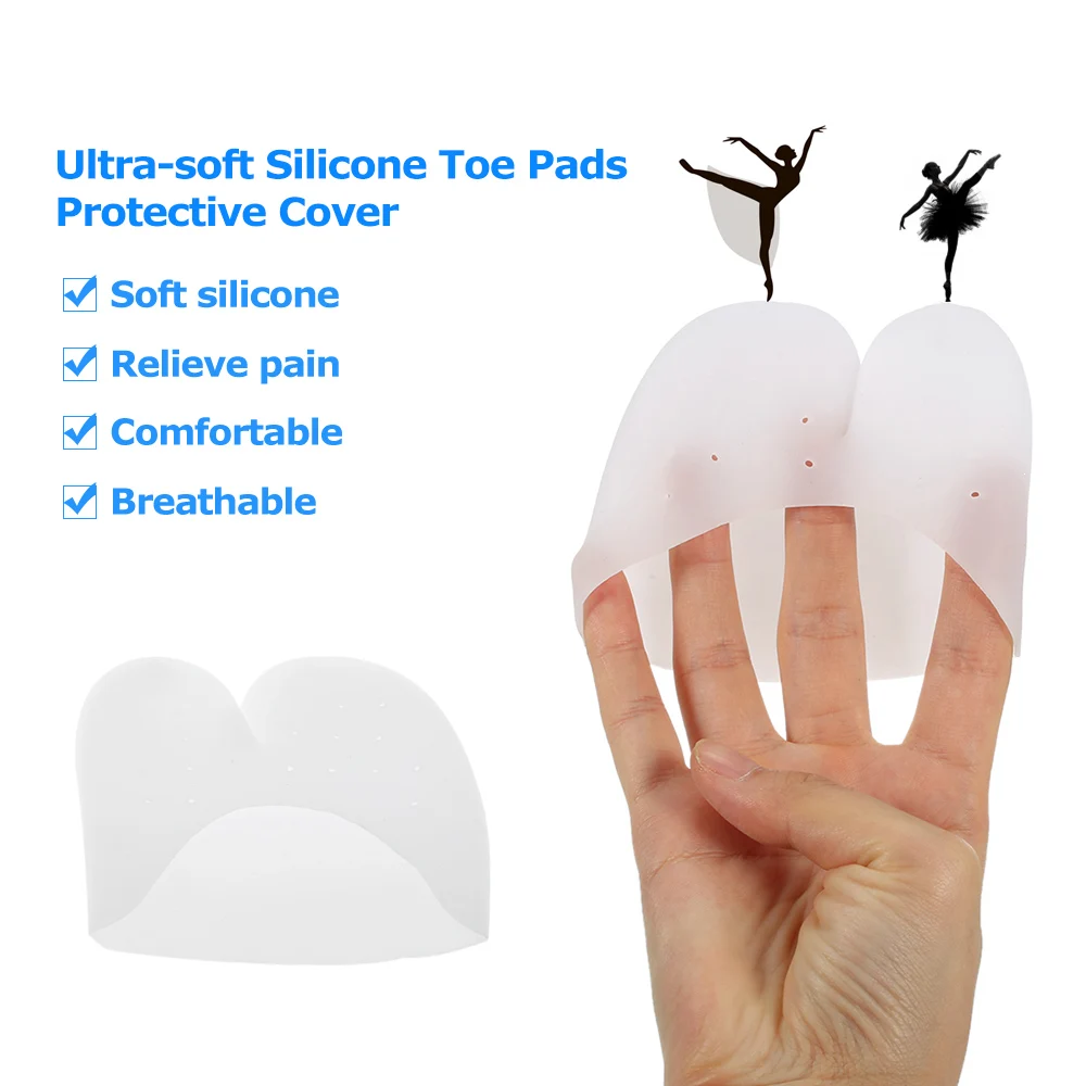 2Pcs Toe Pads Gel For Ballet Shoe High Heels Silicone Toe Protective