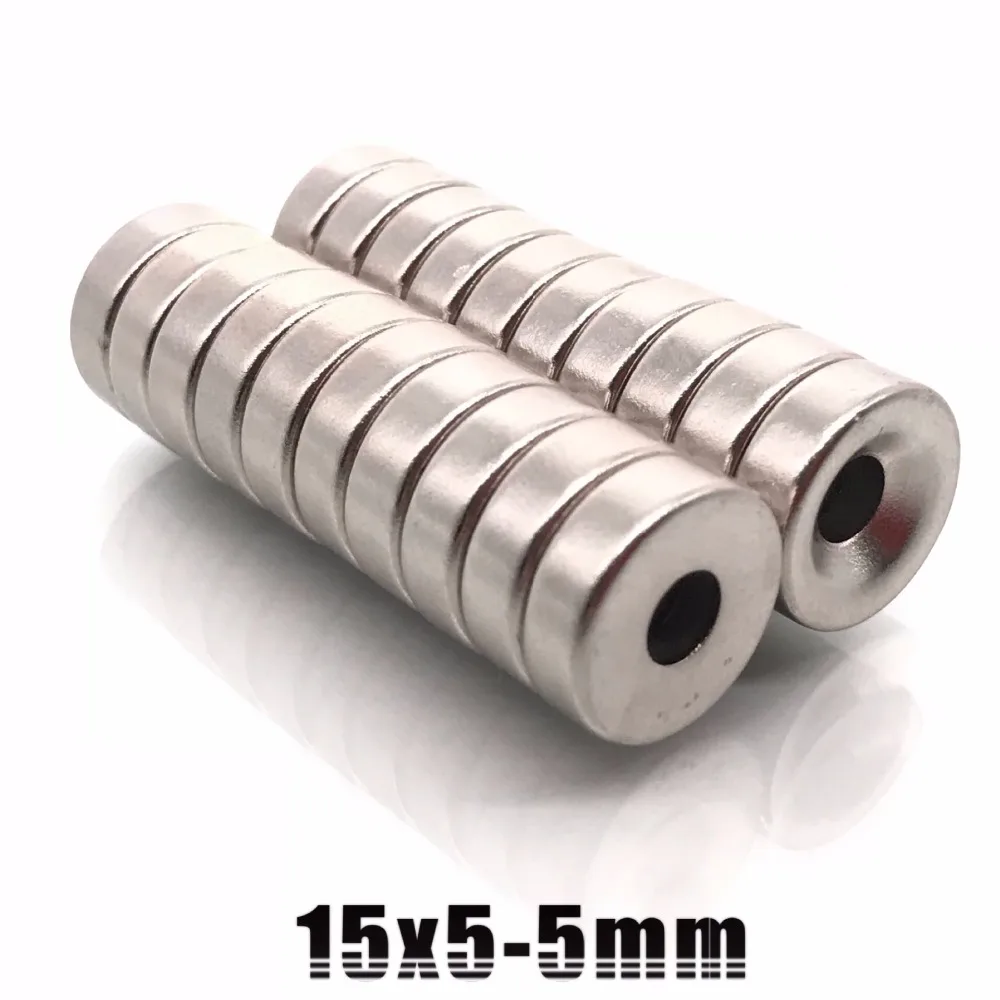 Wholesale 10pcs Strong Round Dia 15x5mm (with 5mm hole )N35