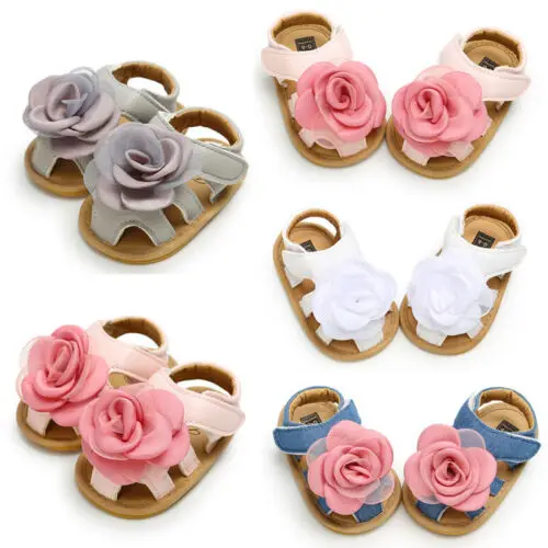 

Flower Baby Infant Kid Girl Soft Sole Crib Toddler Summer Princess Shoes