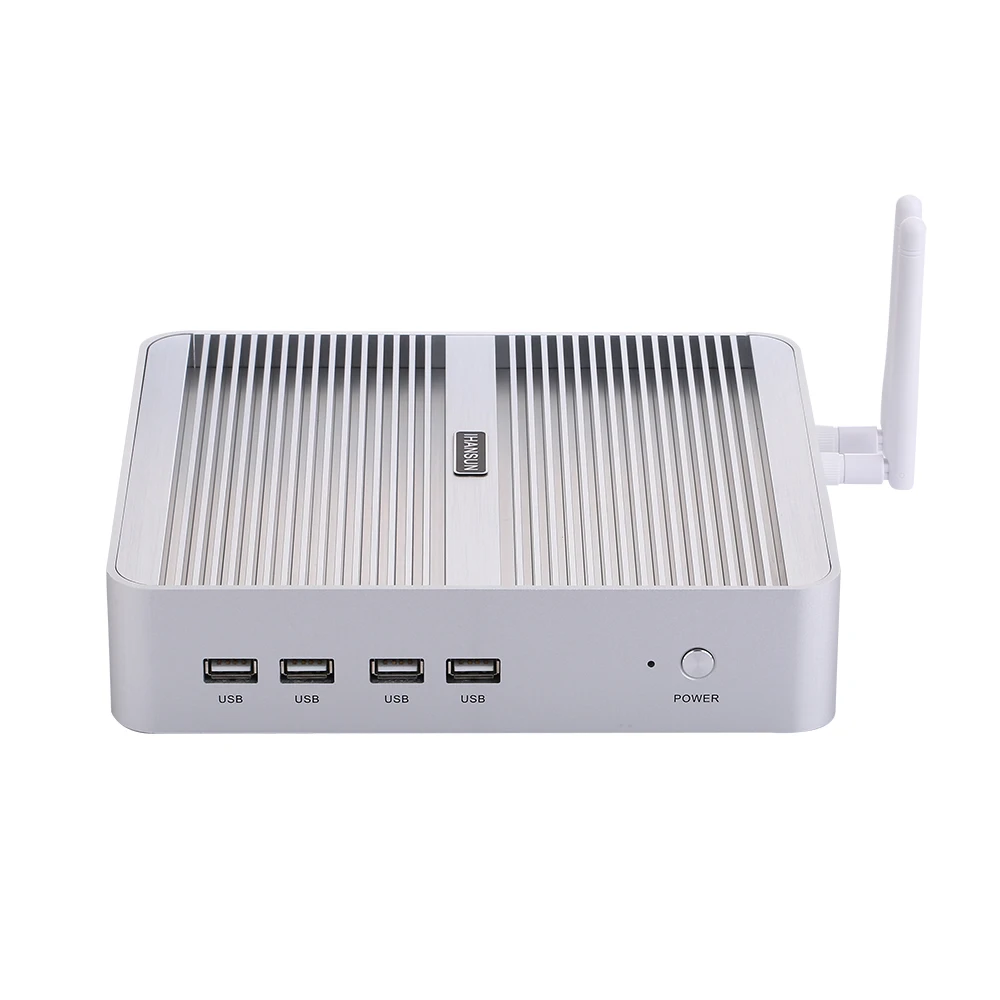 

HUNSN Fanless Mini PC, BM07, Desktop Computer,HTPC, Kodi Box,Windows 11 or Linux Ubuntu,VGA, HDMI, 4 x USB3.0, 4 x USB2.0, LAN