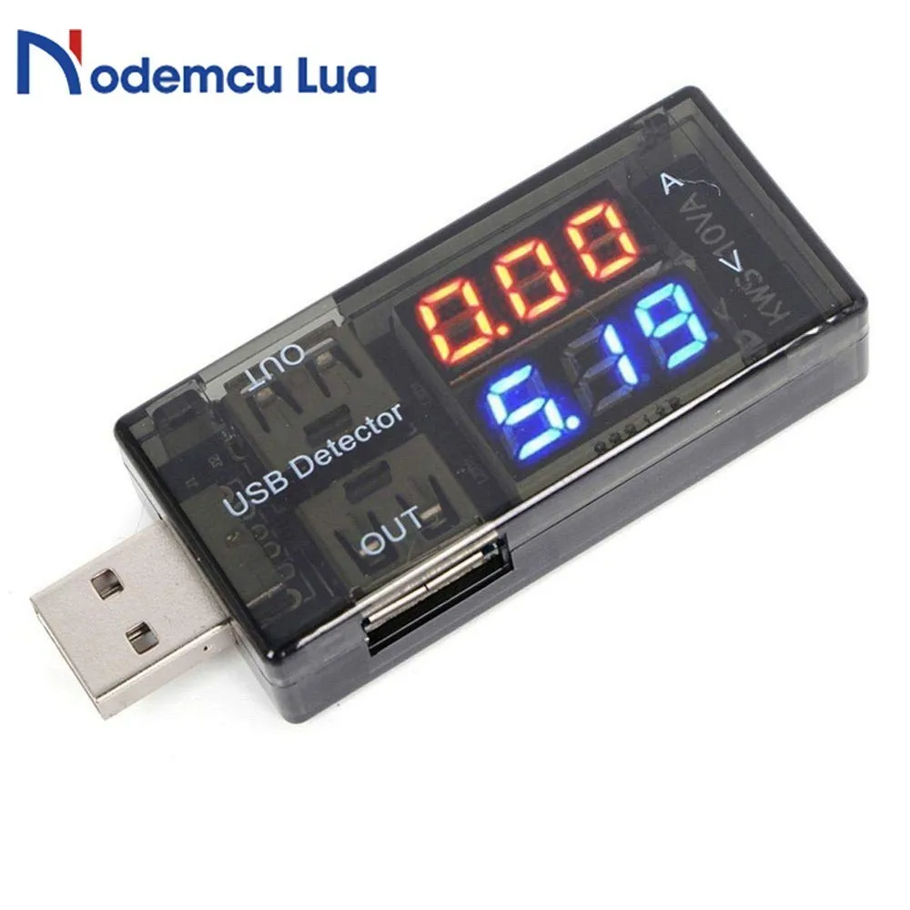

3-7.5V Dual USB Current Voltage Charging Detector Tester Red Blue Battery Voltmeter Ammeter Charger Doctor USB Tester Meters