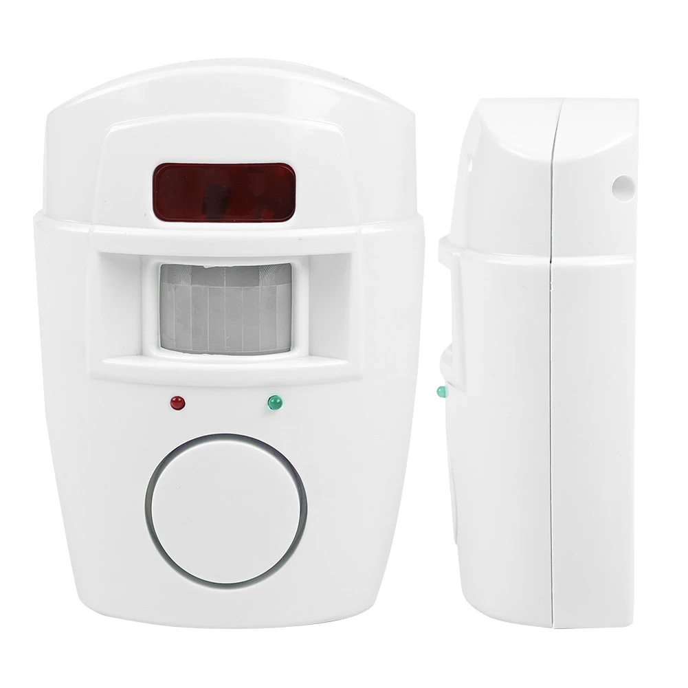

Wireless Control PIR Motion Sensor Detector Security Alarm System + Remote Controls for Home Garage New Arrival