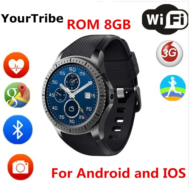 

New DM368 3G Smart Watch Android 5.1 GPS Wifi Support SIM 1.39" Display Quad Core Bluetooth 4.0 Heart Rate Monitor SmartWatch