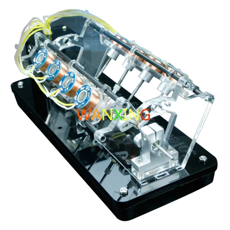 

Electromagnetic Engine V-type Model Metal Electrical Generator Rotatable Motor Science toy School Experiment Scientific Gifts