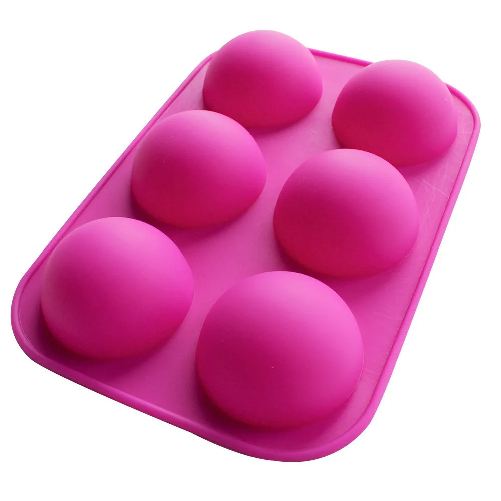 

Silicone Cake Mold 6 Hole Half Sphere Shape Handmade Soap Mold Silicone Chocolate Molds Baking Accessories