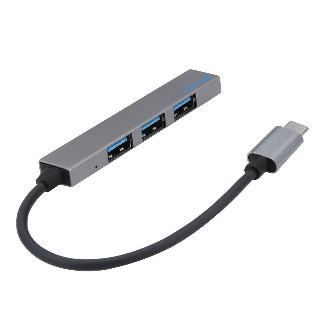 Type-C до 4 usb-хаб эспандер ультра-тонкий Мини Портативный 4-портовый Usb 3,0 концентратор Usb интерфейс питания для Mac-Book ноутбук планшет