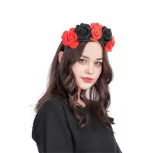NOUVEAU Halloween Mariée Femmes Fleur Couronne Bande De Cheveux De Mariage Parti Floral Bandeau Garland Arc