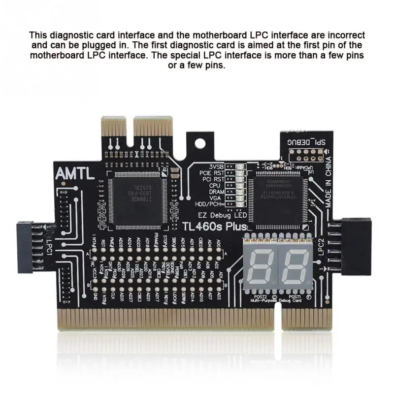 Материнская плата PCI/PCIE/Mini PCIE/LPC PC анализатор диагностическая карта для
