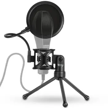 

Foldable Microphone Shockproof Shock Mount Filter Bracket Stand Mic Tripod Holder Support for Studio Desktop