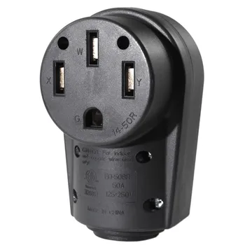 

50 Amp Rv Plug Replacement – Rv Electrical Adaptors Rv Plug Adapter Rv Power Cord – 50A 125/250V 4-Prong Female