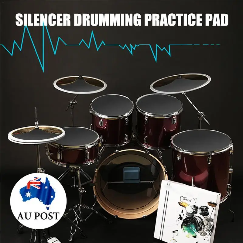 10Pcs/set Rubber Foam Bass Snare Drum Sound Off Quiet Mute Silencer Practice Pad Musical Instrument Accessories
