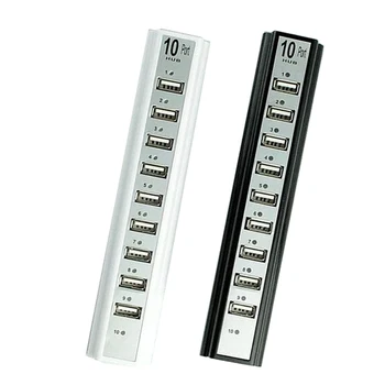 

For PC Laptop Notebook Computer 10 Ports Multi Usb 2.0 High Speed Usb Splitters USB Hub 2.0 Hub with Power Adapter
