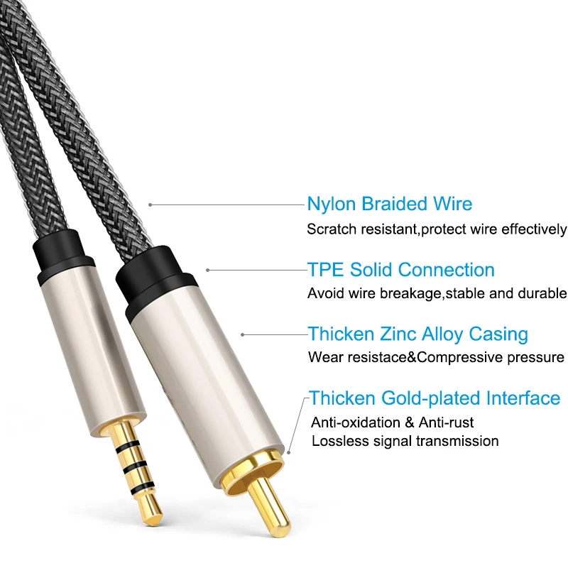 RCA Coaxial Aux RCA to 3.5mm Jack SPDIF Stereo Digital Coaxial Audio Video RCA Aux Cable For Xiaomi Mi 1/2 TV Amplifier Soundbar RCA Coaxial Aux RCA to 3.5mm Jack SPDIF Stereo Digital Coaxial Audio Video RCA Aux Cable For Xiaomi Mi 1/2 TV Amplifier Soundbar