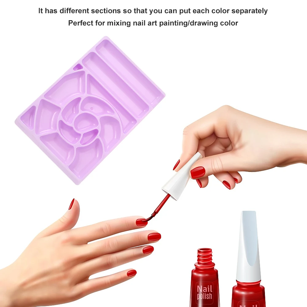 1PCS UV Gel Polish Pigment Holder Container Nail Art Palette Makeup