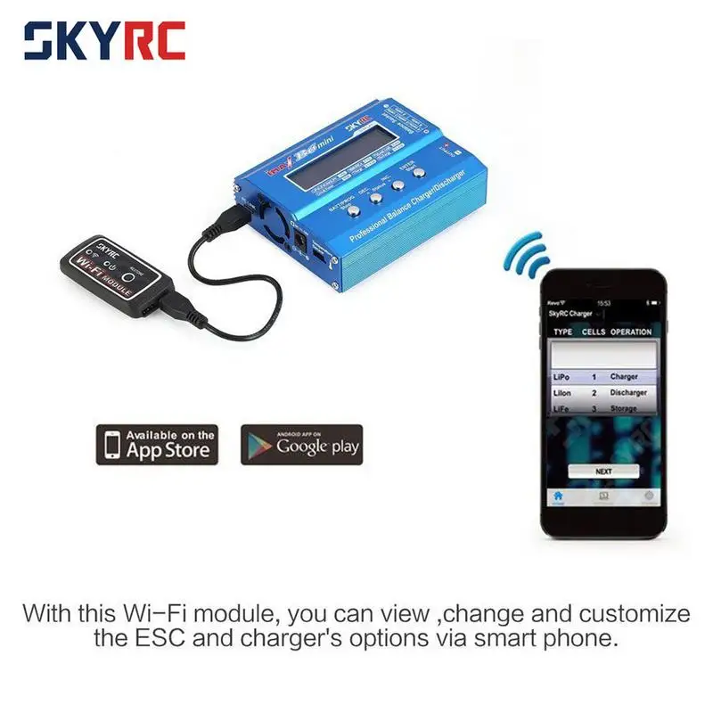 

SKYRC WiFi Module For Imax B6 Mini B6AC V2 D100 TS ESC RC Helicopetr Spare Parts Support Both IOS And Android Device