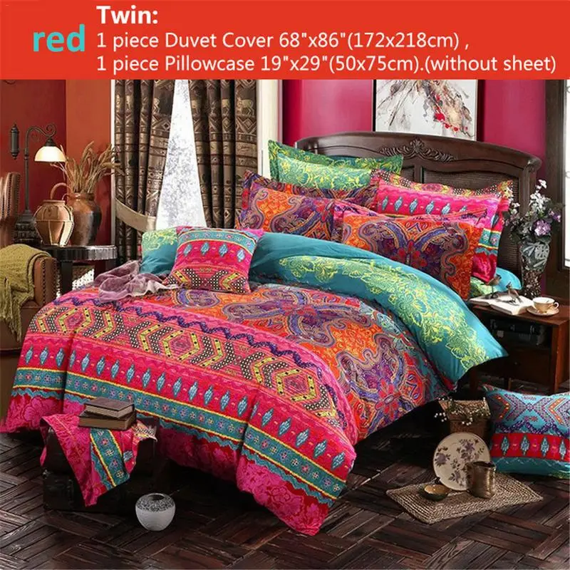 Bohemian Ethnic Style Bedding Set Twin Full Queen King 4 Size Duvet