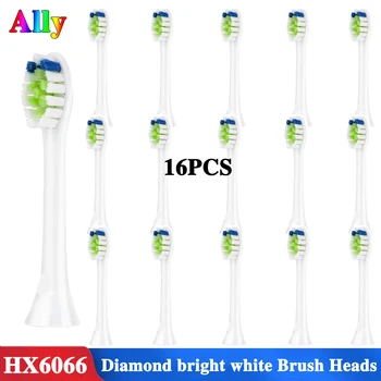 

Premium Replacement Toothbrush Heads compatible with Philips Sonicare DiamondClean HX6064 for Gum Health, FlexCare, HealthyWhit