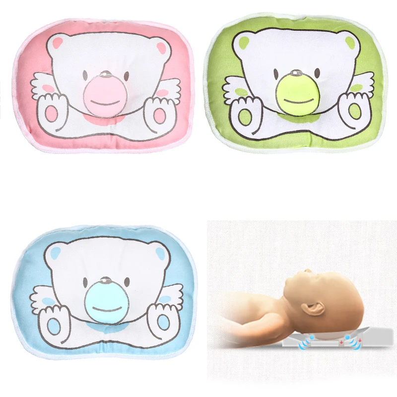 

Infant Bear Pattern Pillow Newborn Baby Support Cushion Pad Prevent Flat Head Shaping Pillow Correct sleeping posture BTZ1