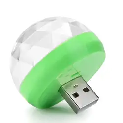 Мини-звуковое светодио дный Управление светодиодный мобильный телефон USB диско-шар лампа 7 светодио дный цветов светодиодный свет