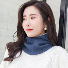 Зимний вязаный шарф, шапка для мужчин и женщин, капюшон, флисовая подкладка, одноцветная унисекс, Маска двойного назначения, шарф с капюшоном, шея, теплая шапка