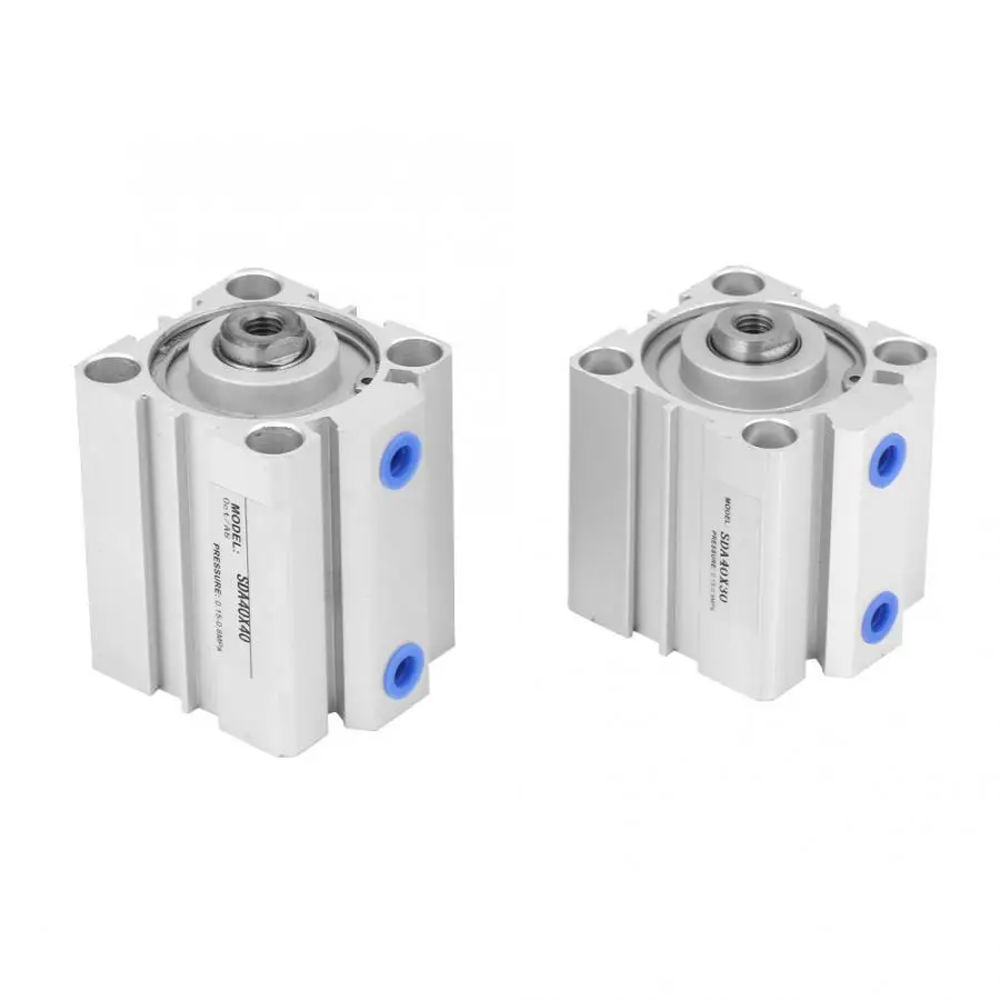 

valvula neumatico Aluminum Alloy Double Action 40mm Thin Air Cylinder 0.15-0.8MPa 30/40mm Stroke pneumatic valve Wholesale